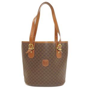 CELINE Brown Leather Tote Bag